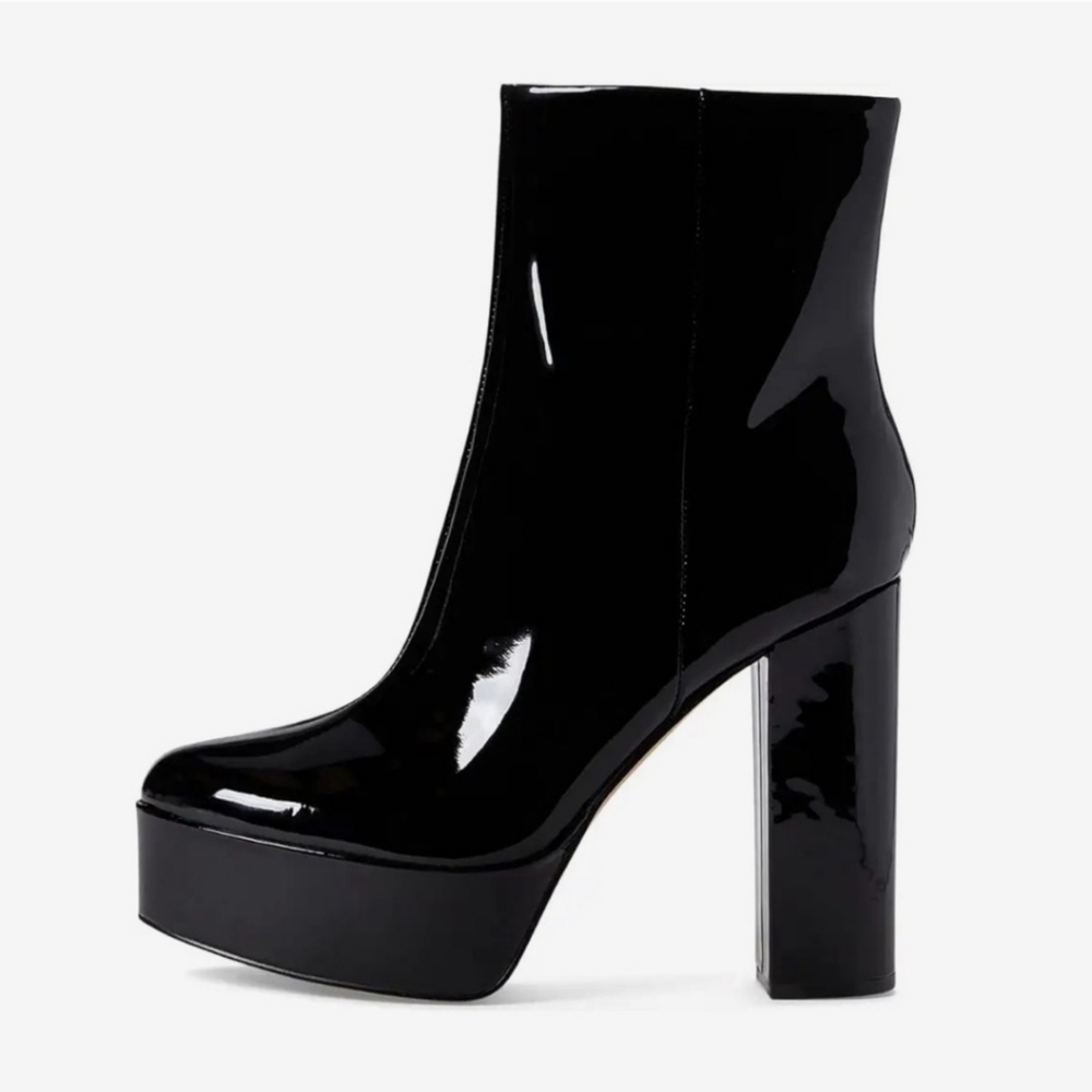 Patent leather platform boots - Picture 2 of 7